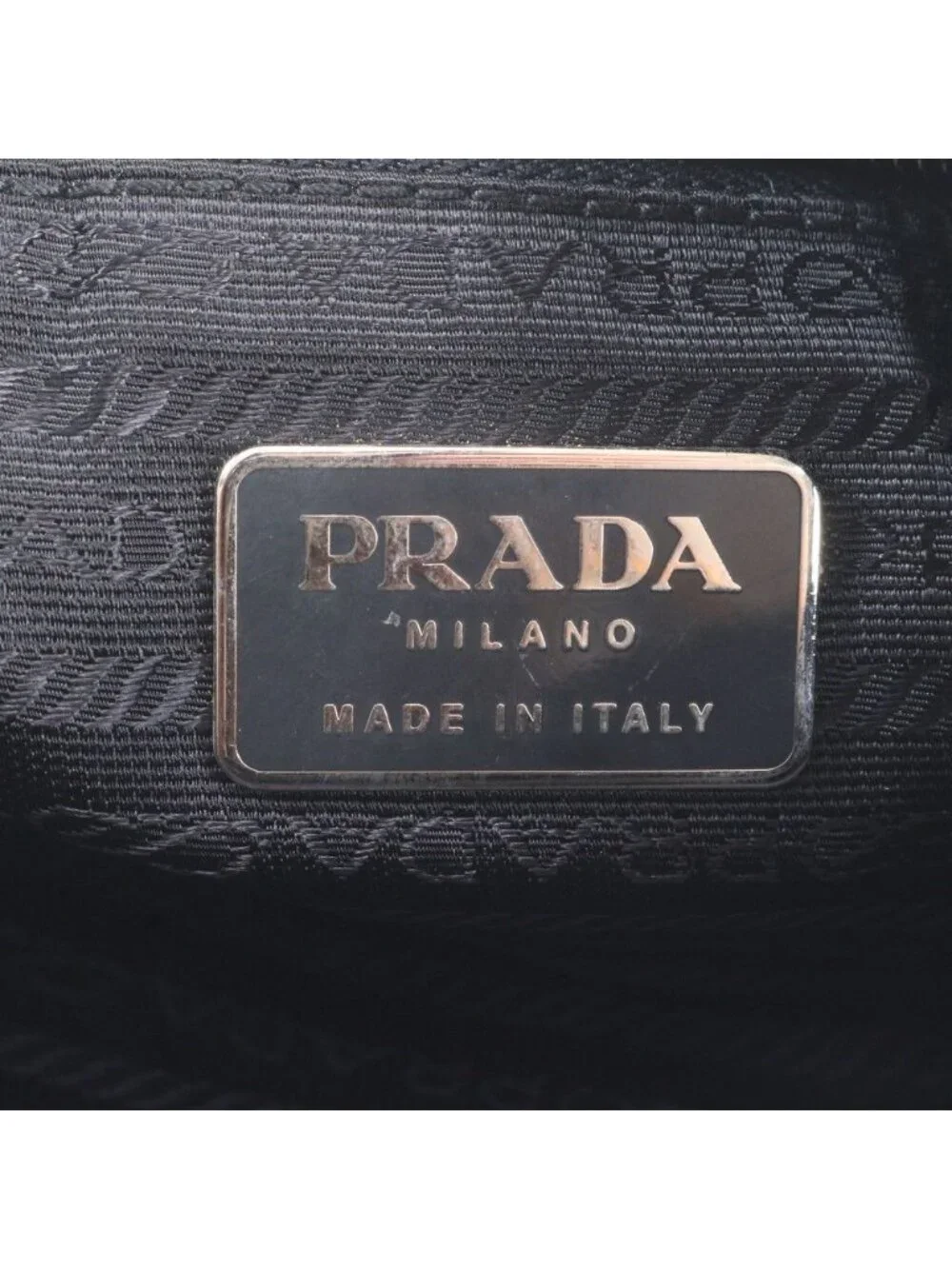 Prada Tessuto Nylon Triangle Logo Backpack Black
